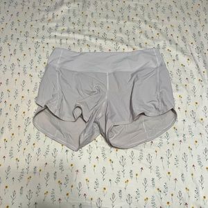 Lululemon White Speed Shorts